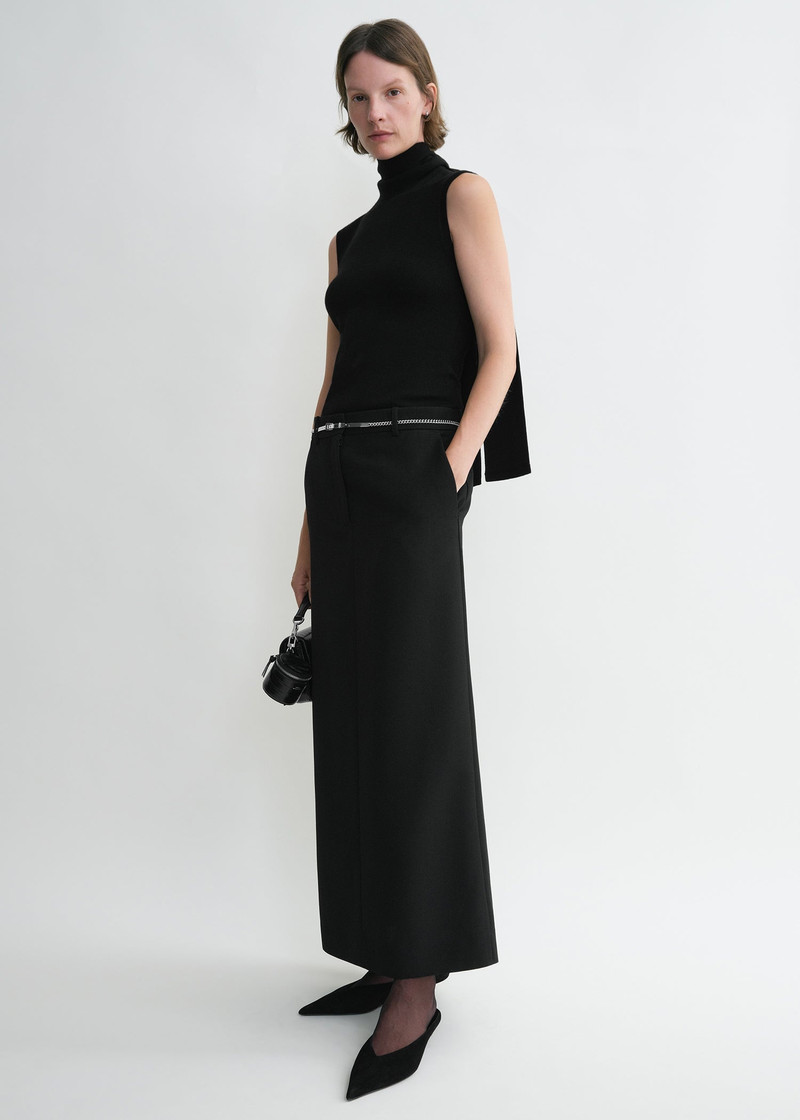 Totême Sleeveless scarf knit black outlook