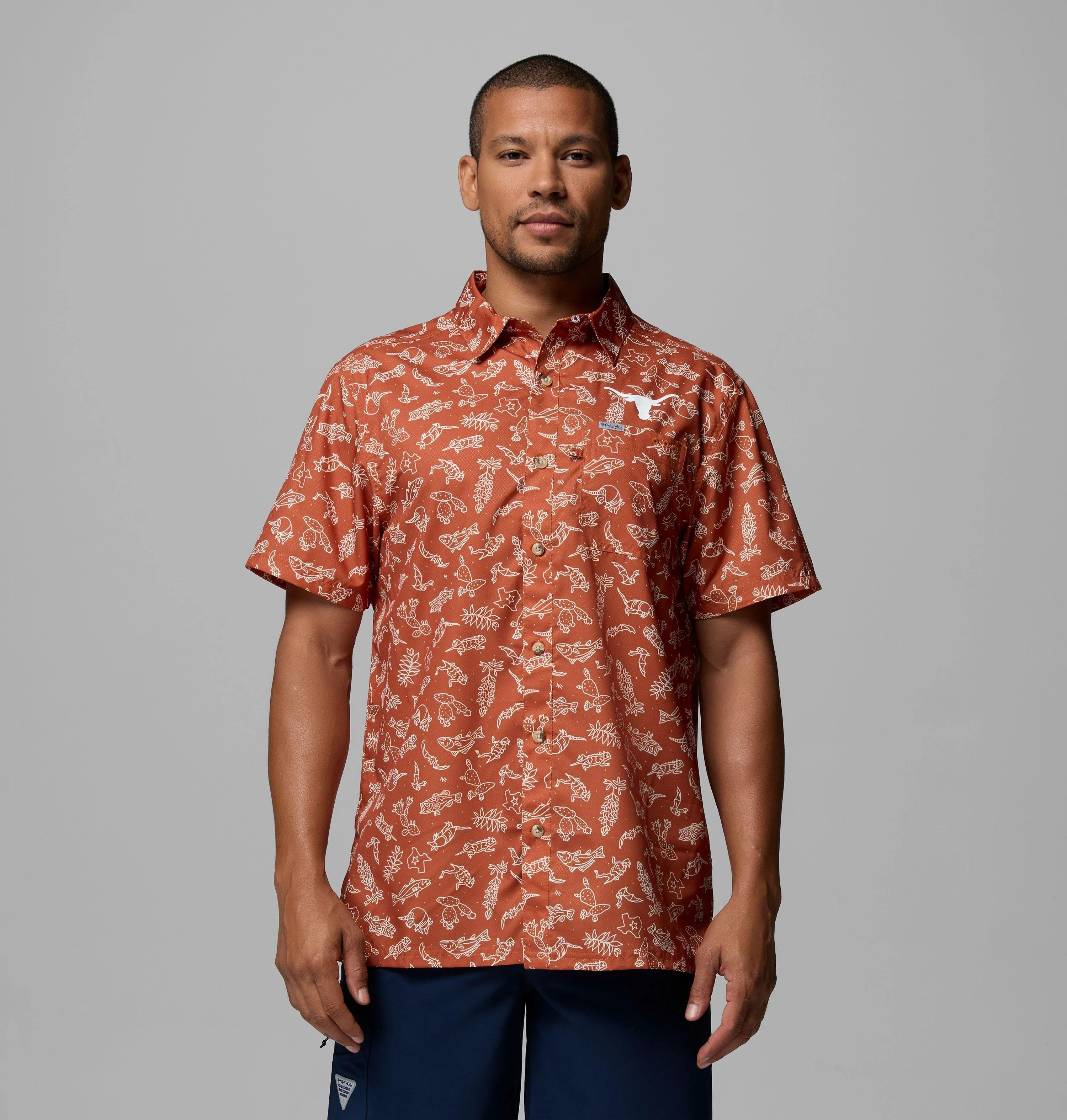 Men's Collegiate PFG Super Slack Tide Shirt - Texas - 1