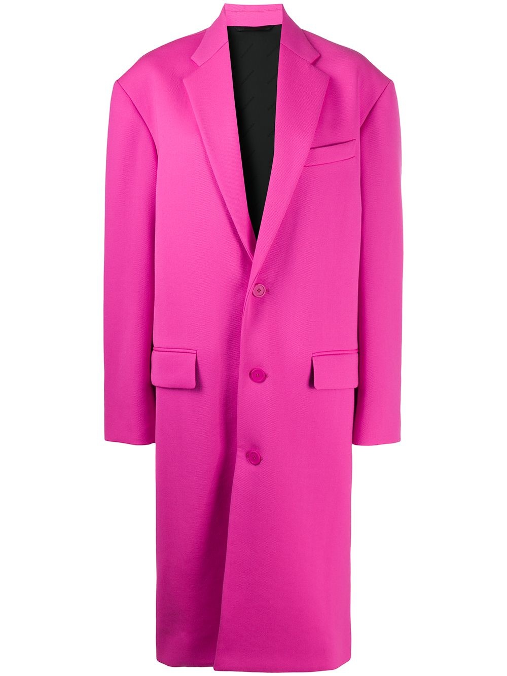 Boxy single-breasted coat - 1