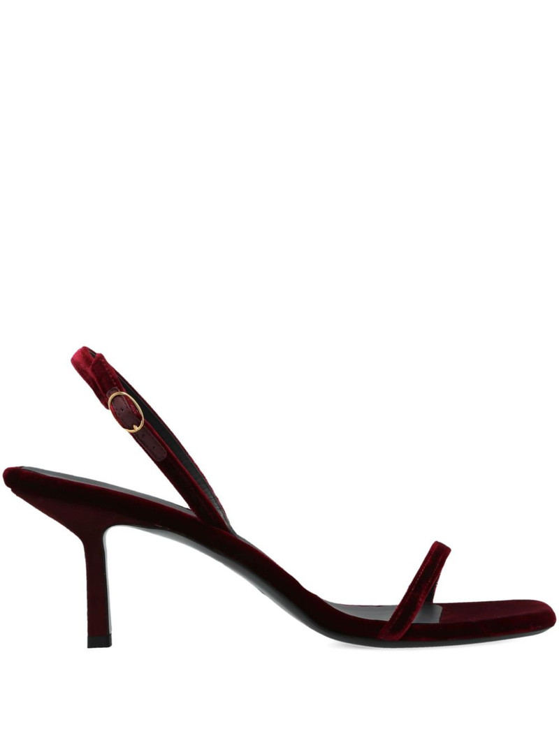 80mm velvet-textured heeled sandals 1