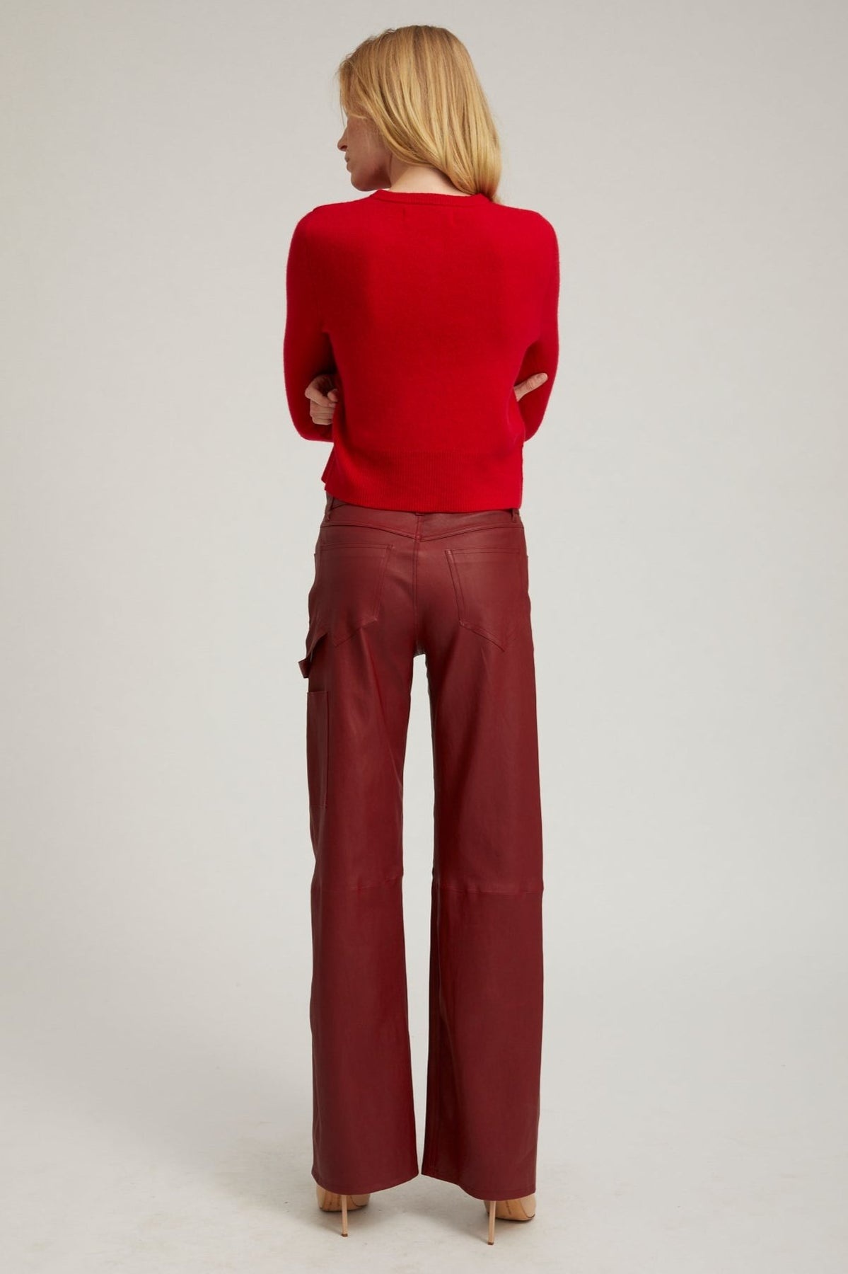RED CASHMERE BABY CARDIGAN - 4