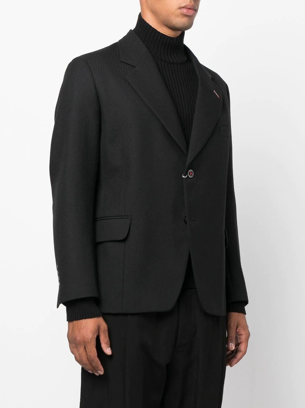 single-breasted wool blazer - 3