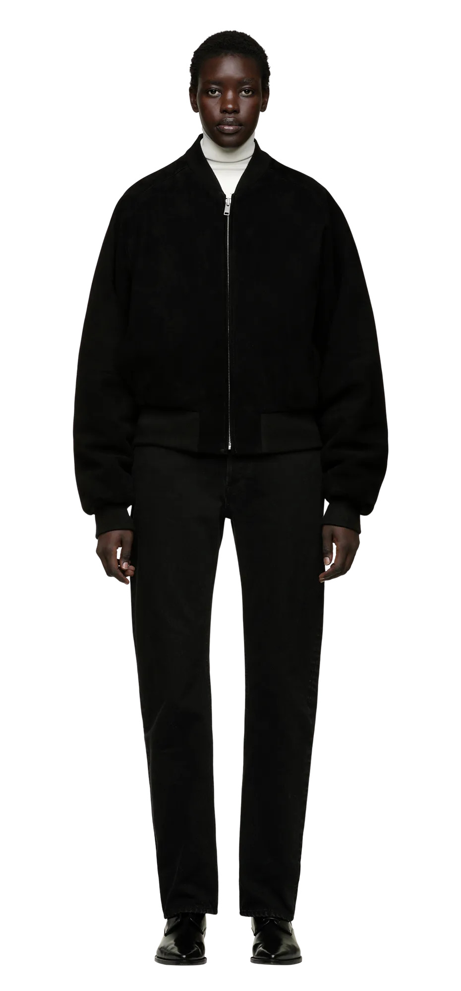 RAGLAN BOMBER BLACK SUEDE - 3