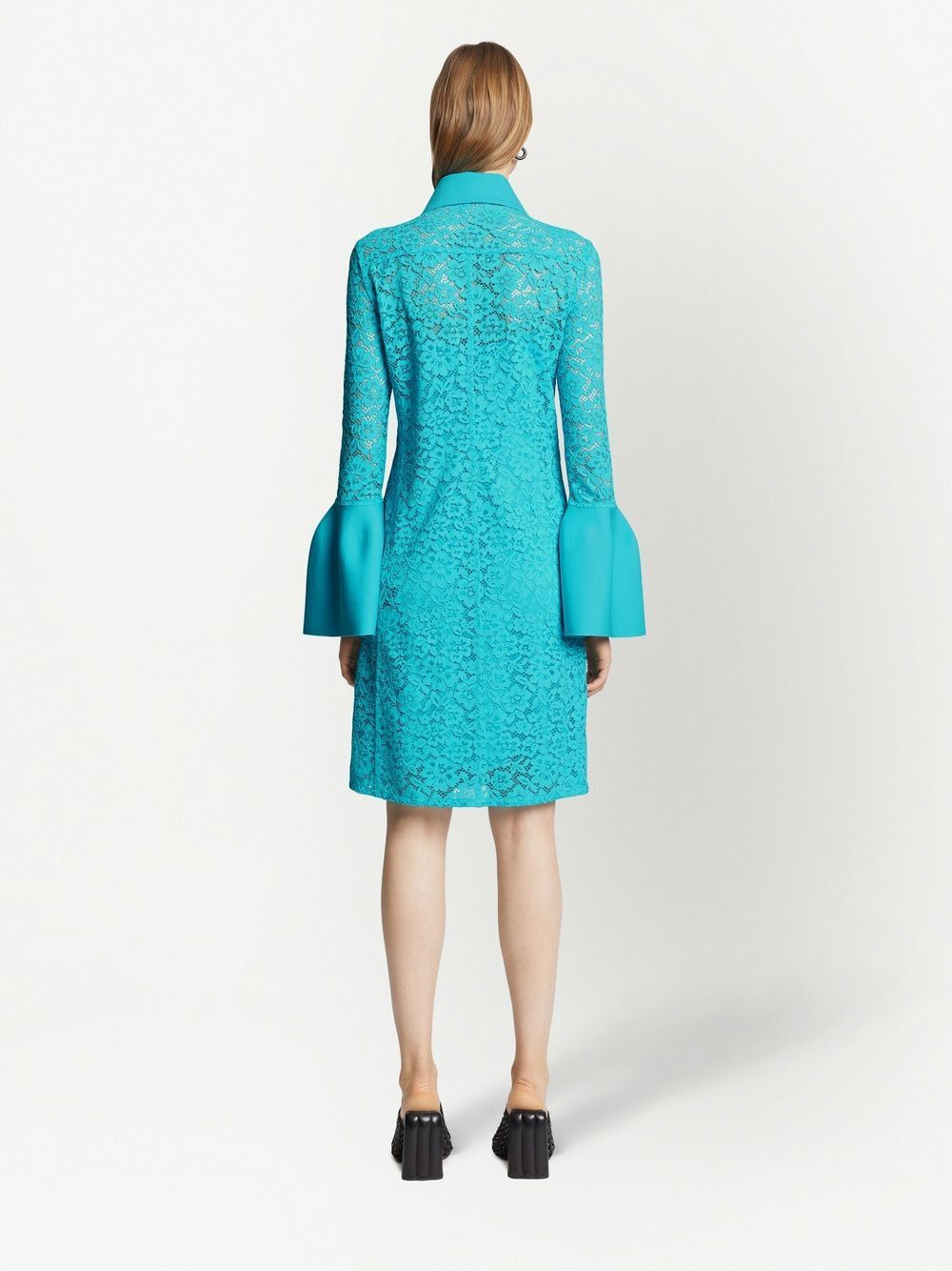 floral lace shirtdress - 4