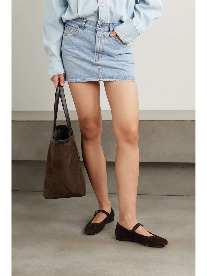 LE MONDE BÉRYL Suede Mary Jane ballet flats outlook