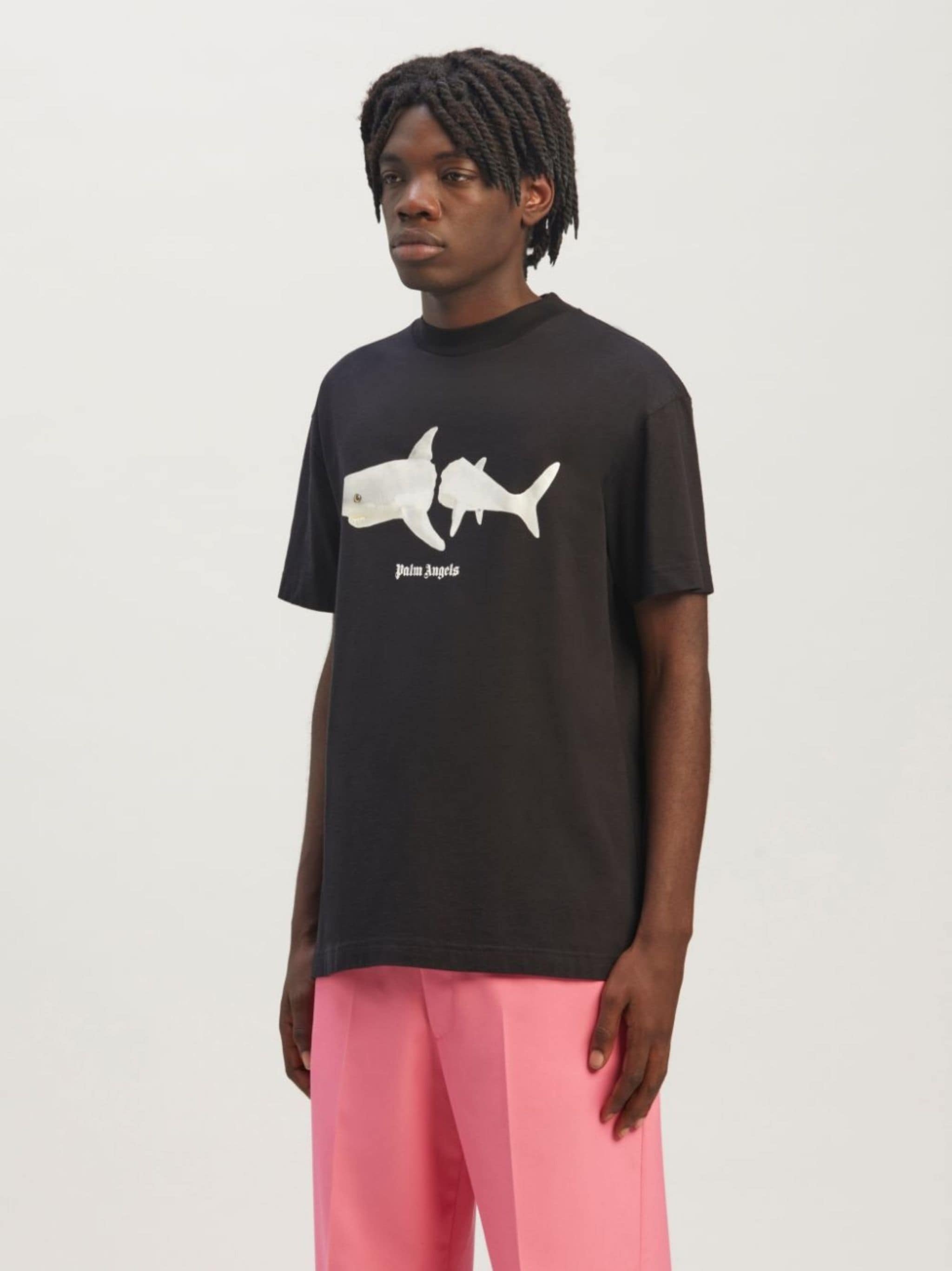 Shark-print organic cotton T-shirt - 4