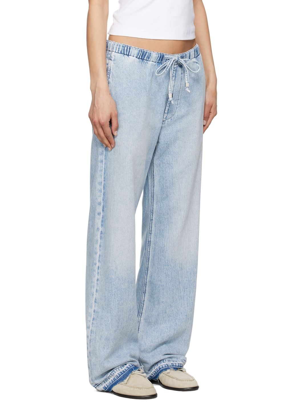 Blue Ultra Featherweight Logan Wide-Leg Jeans - 2