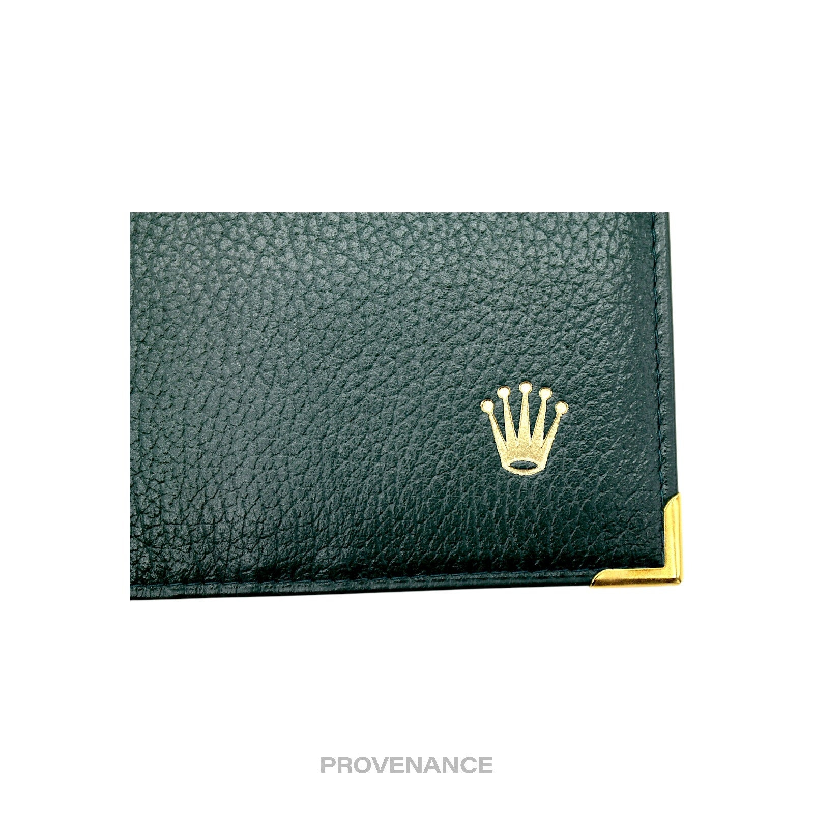 Rolex Crown Passport Wallet - Forest Green Leather - 6