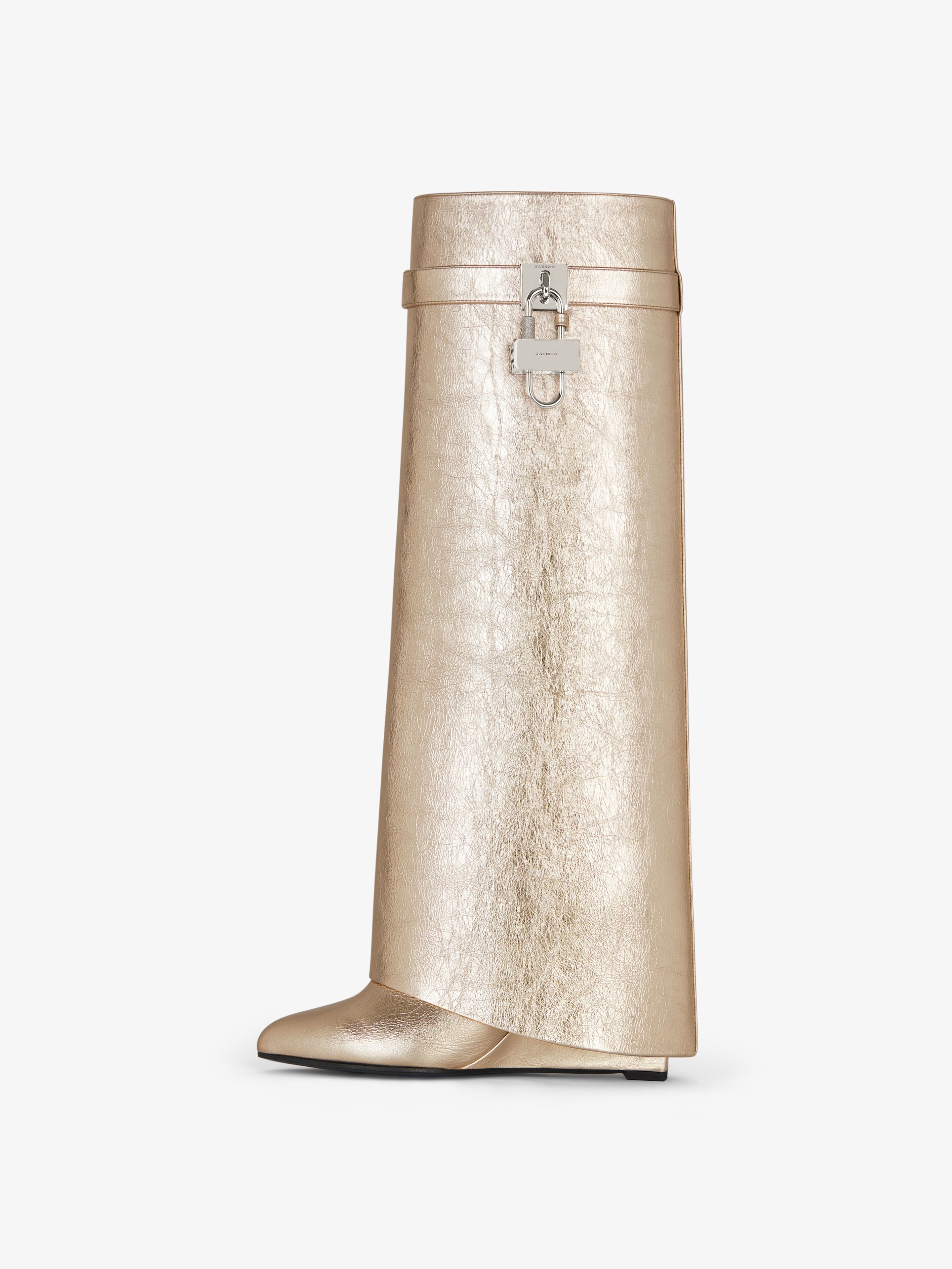 SHARK LOCK BOOTS IN LAMINATED LEATHER - 4