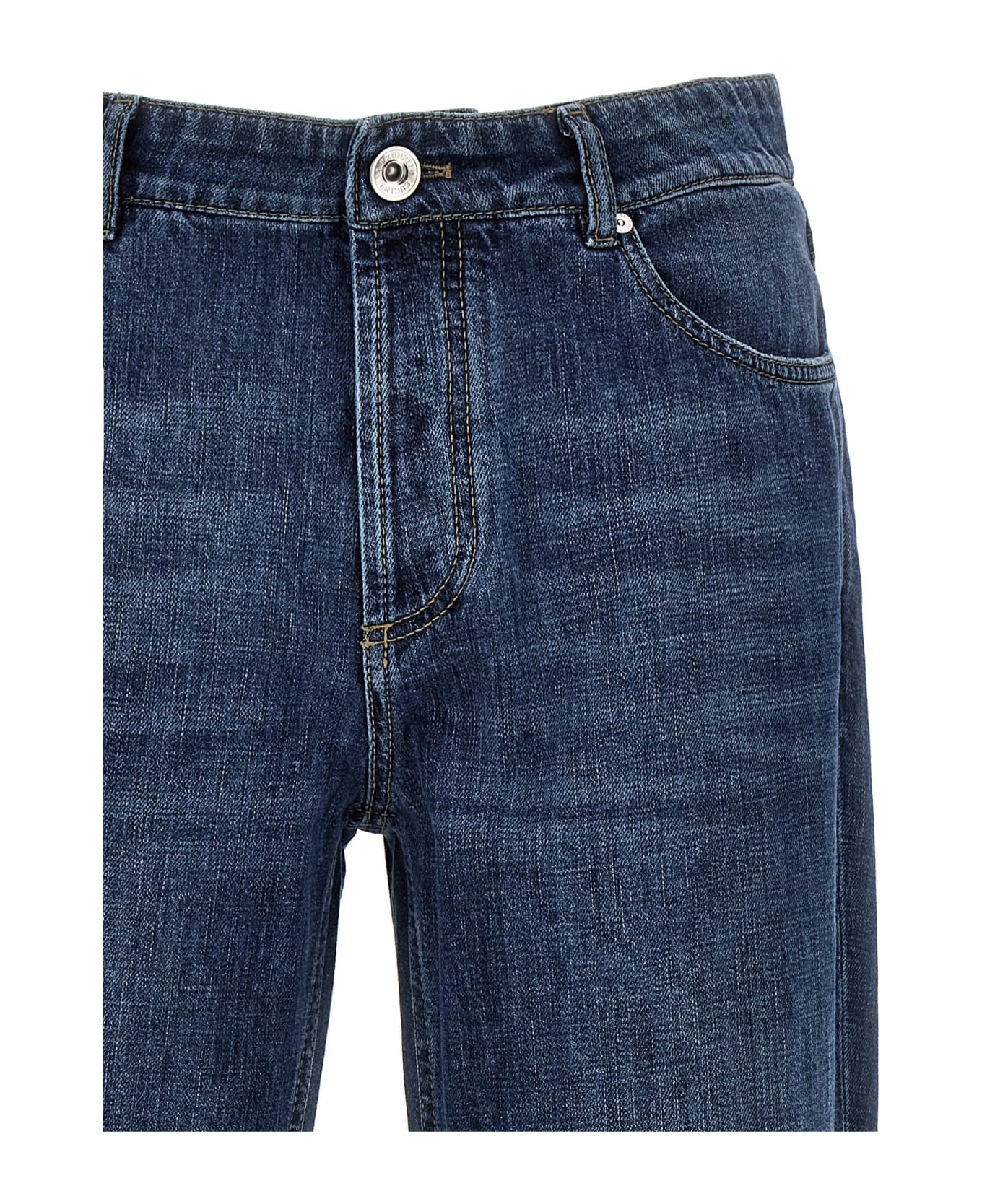 Logo Embroidery Jeans - 3