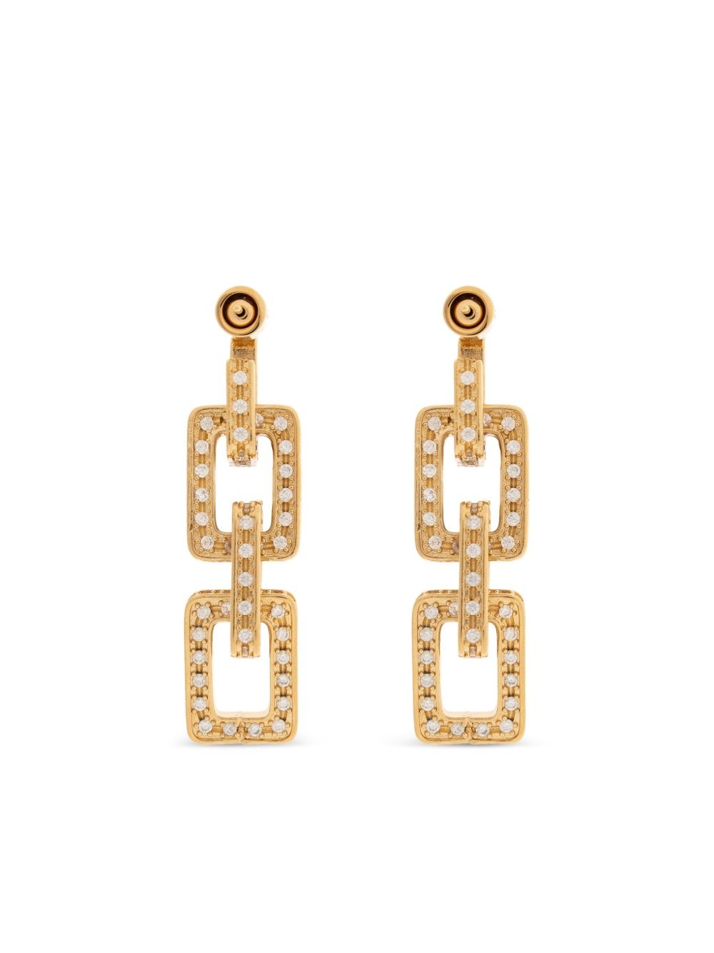 crystal-embellished earrings - 4