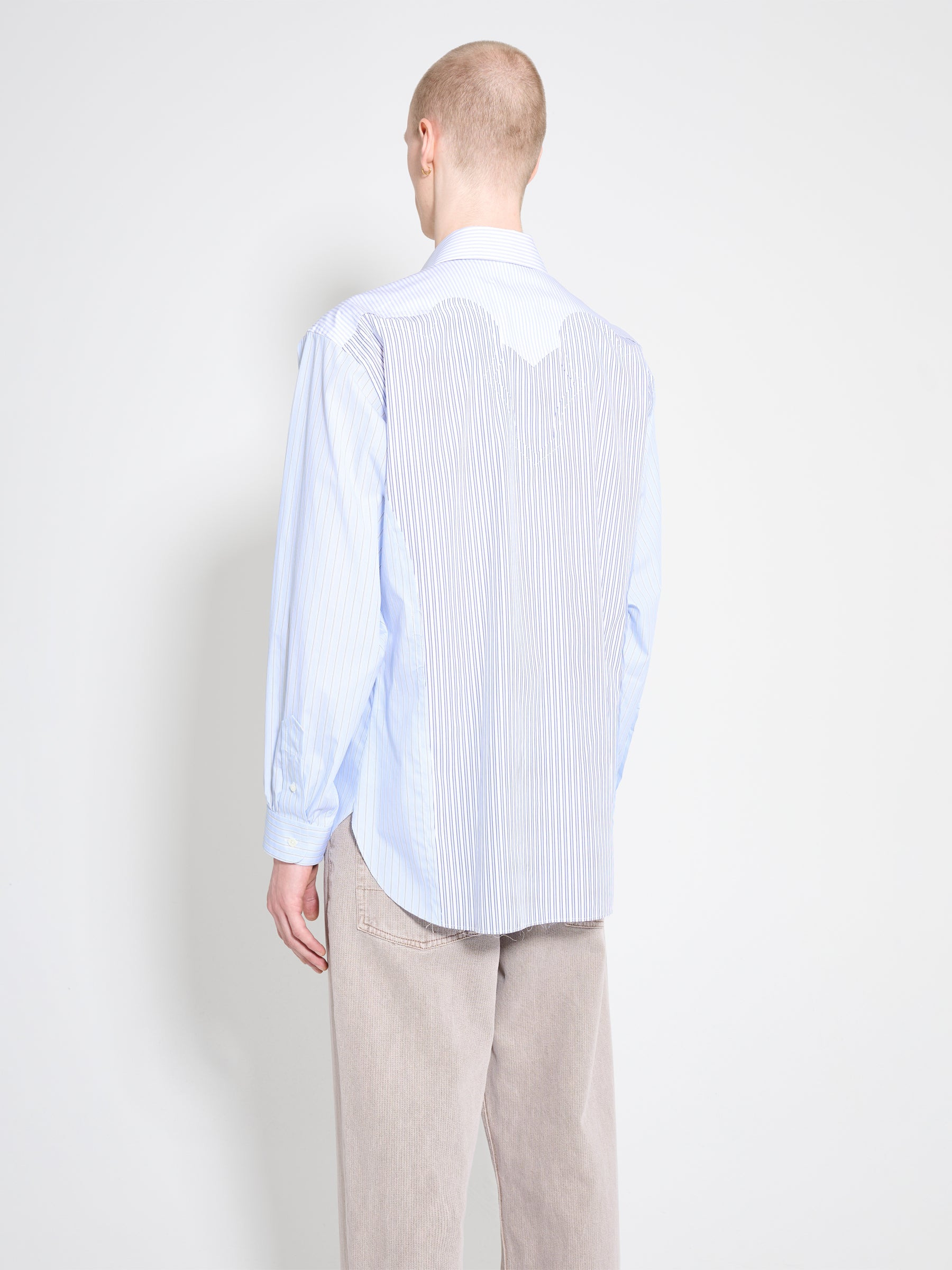 MAISON MARGIELA LONG SLEEVED SHIRT WHITE BLUE - 4