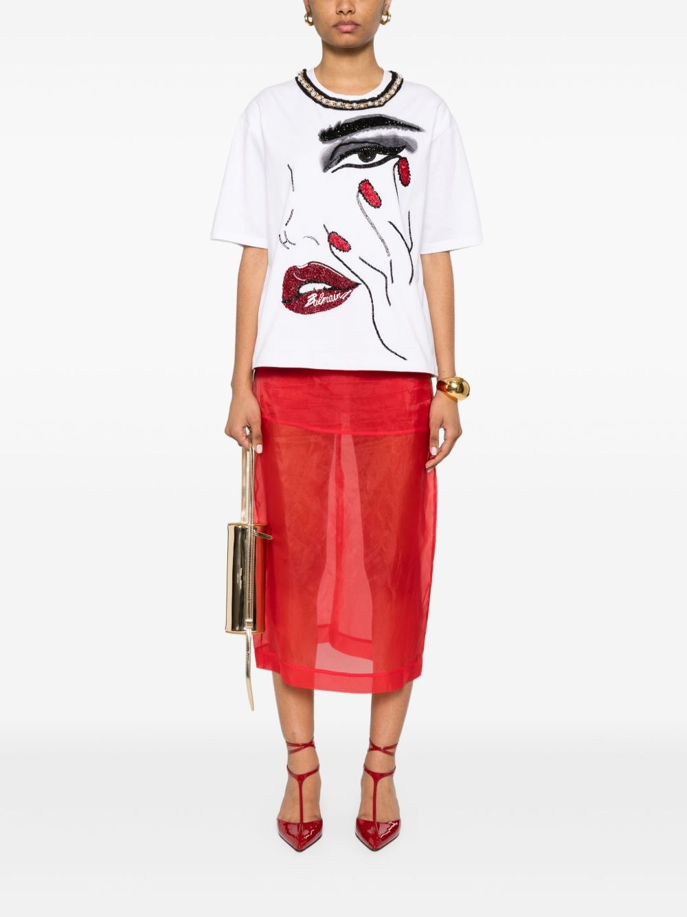 embellished T-shirt - 2
