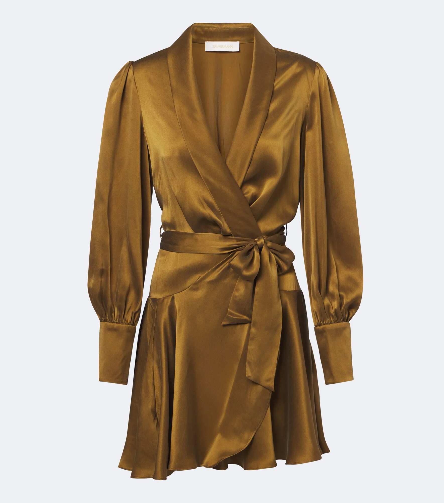 Silk satin wrap dress - 1