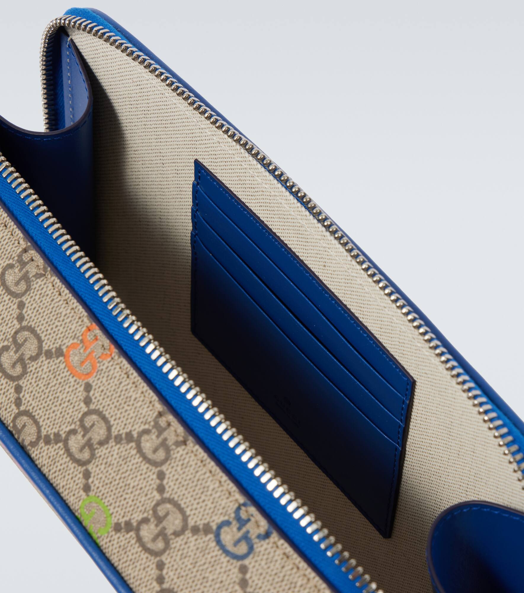 GG Canvas leather-trimmed shoulder bag - 4