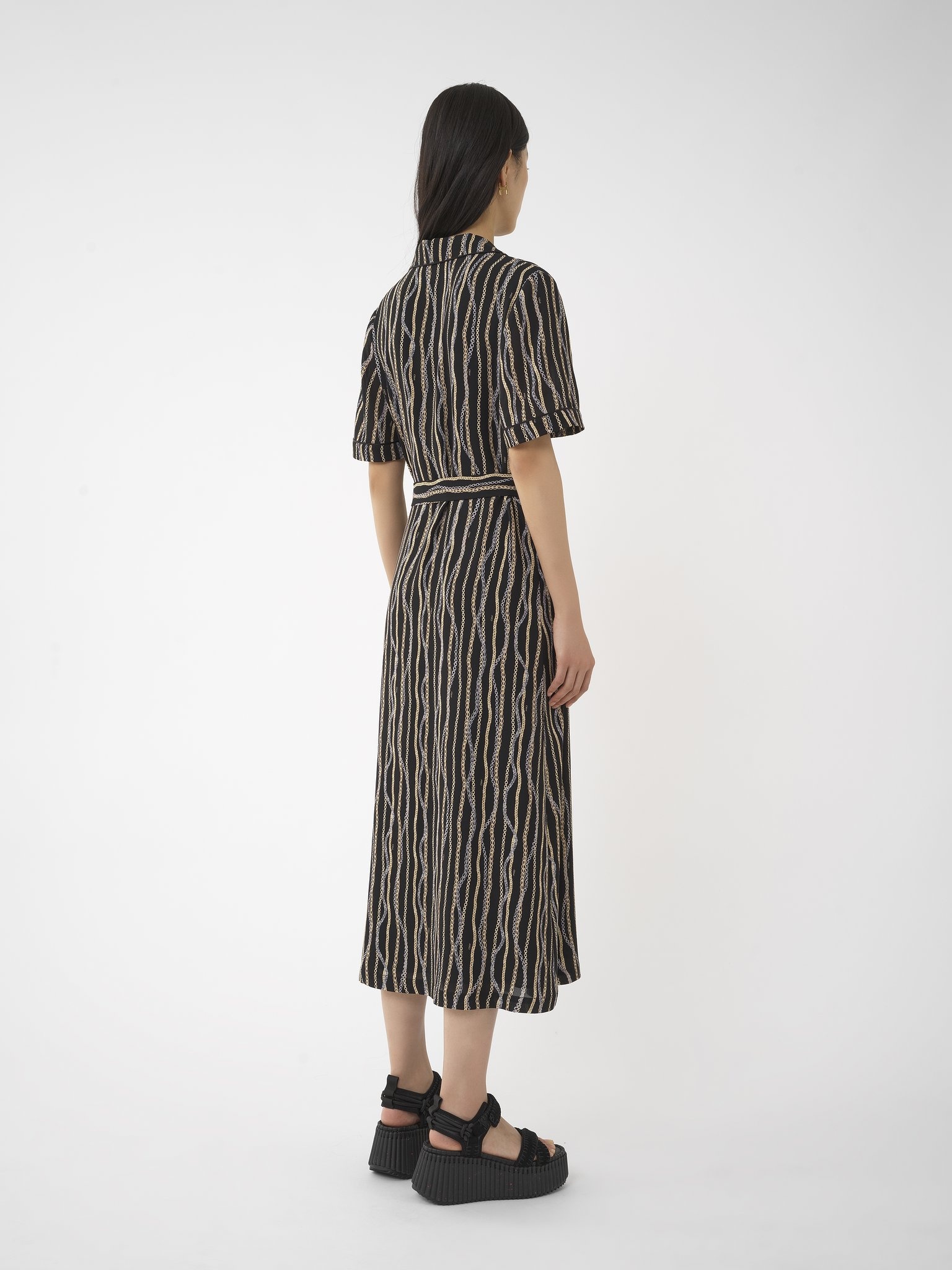 BELTED SHIRT DRESS - 5