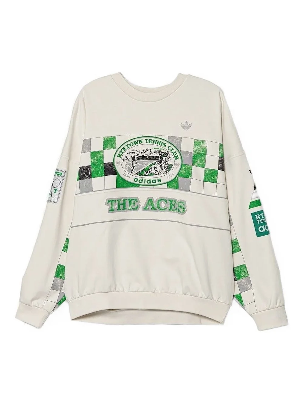checkers-print sweatshirt - 1