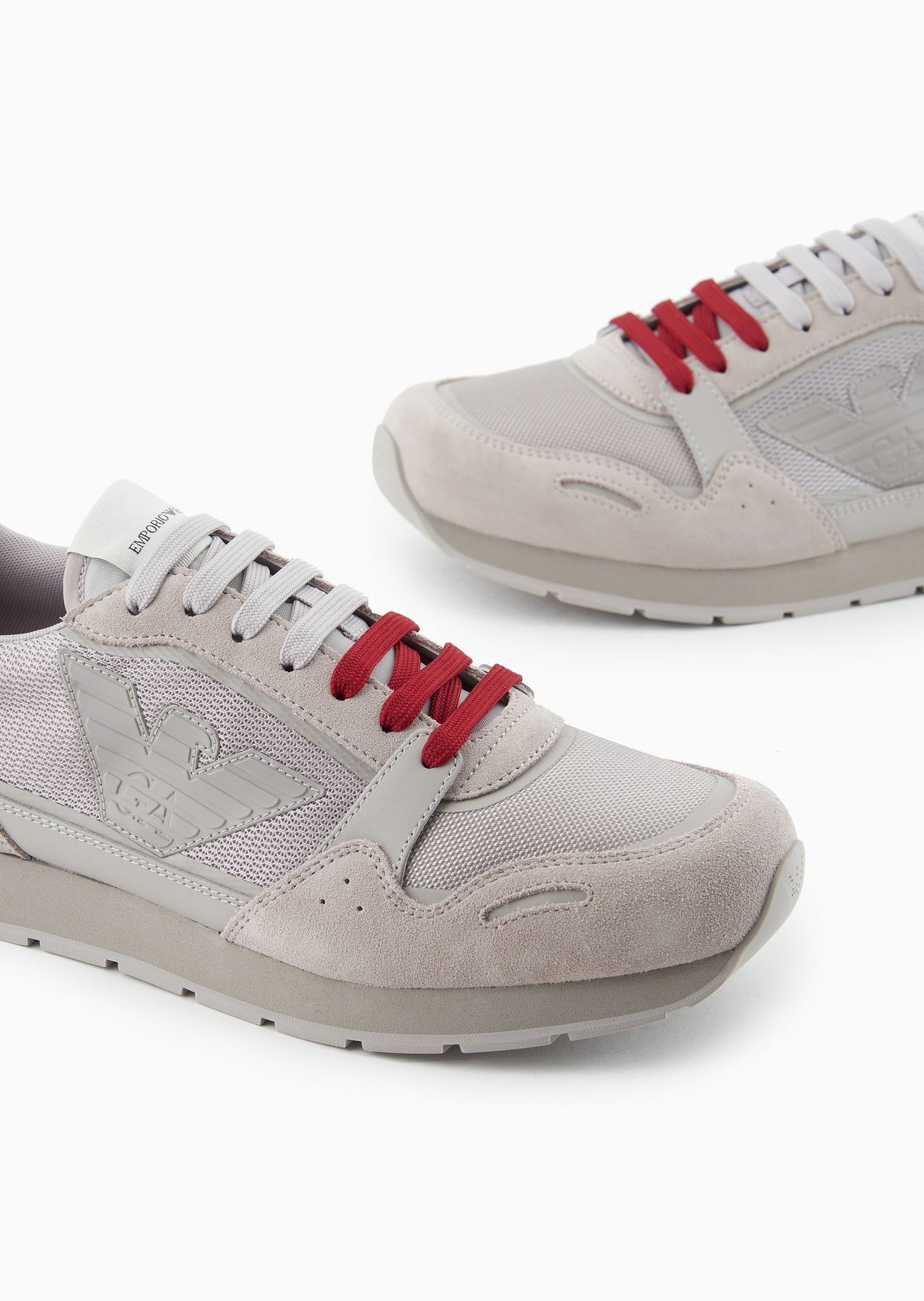 Mesh sneakers with suede details and eagle patch - 5