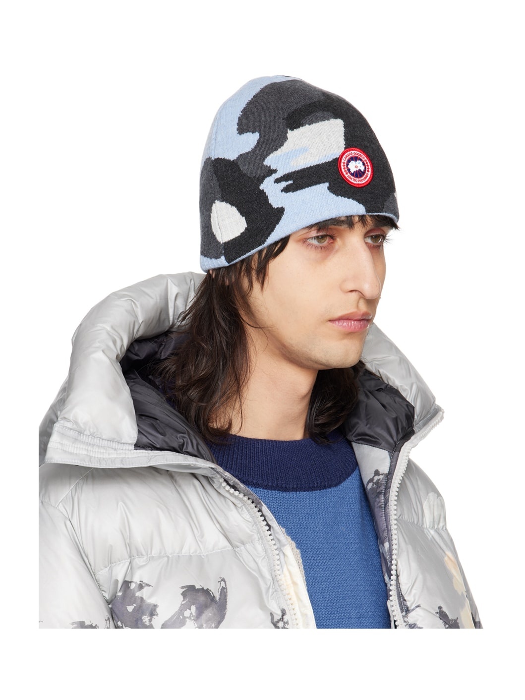 Blue & Gray Arctic Disc Beanie - 2