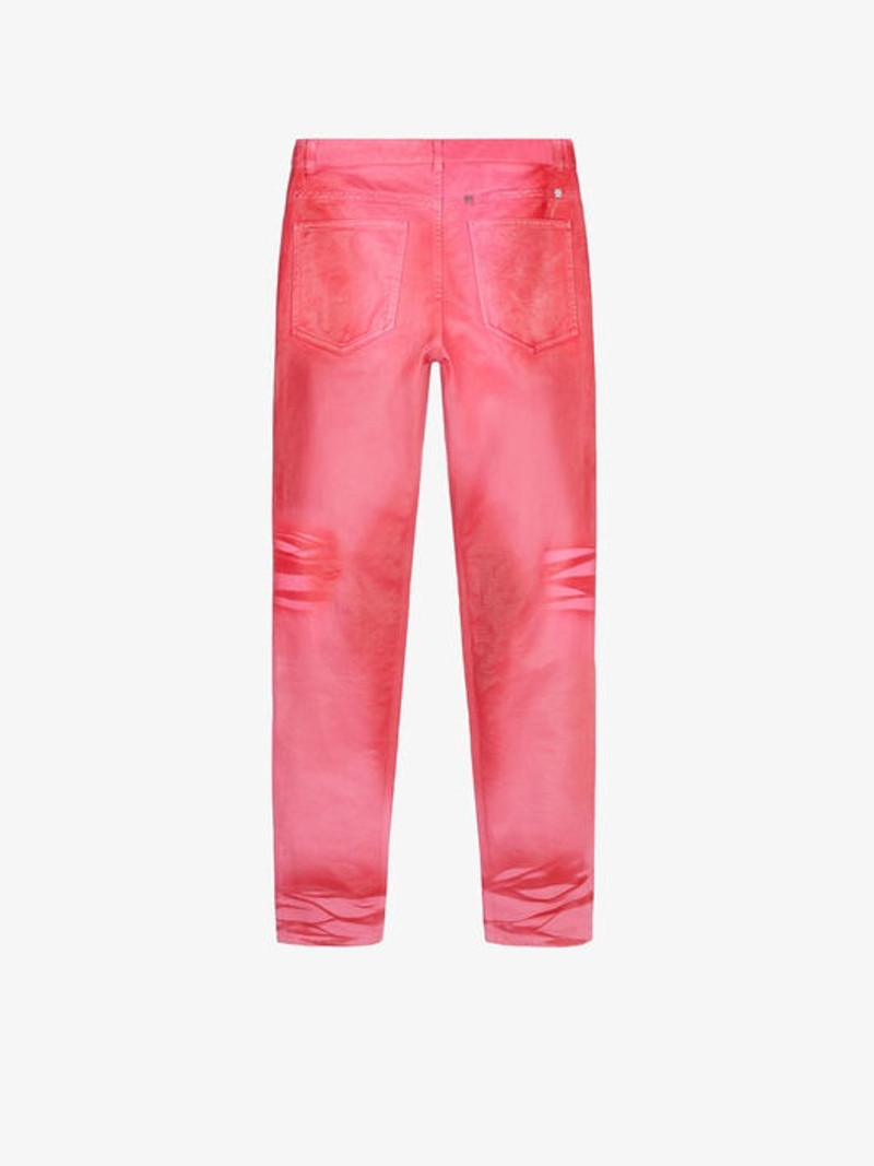 Givenchy SLIM FIT JEANS IN SHINY POLISHED DENIM outlook