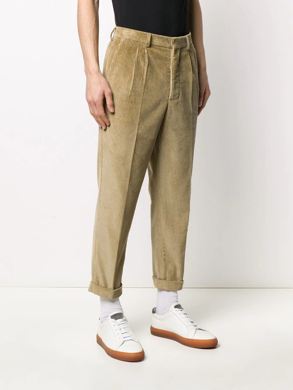 pleated carrot fit trousers - 3