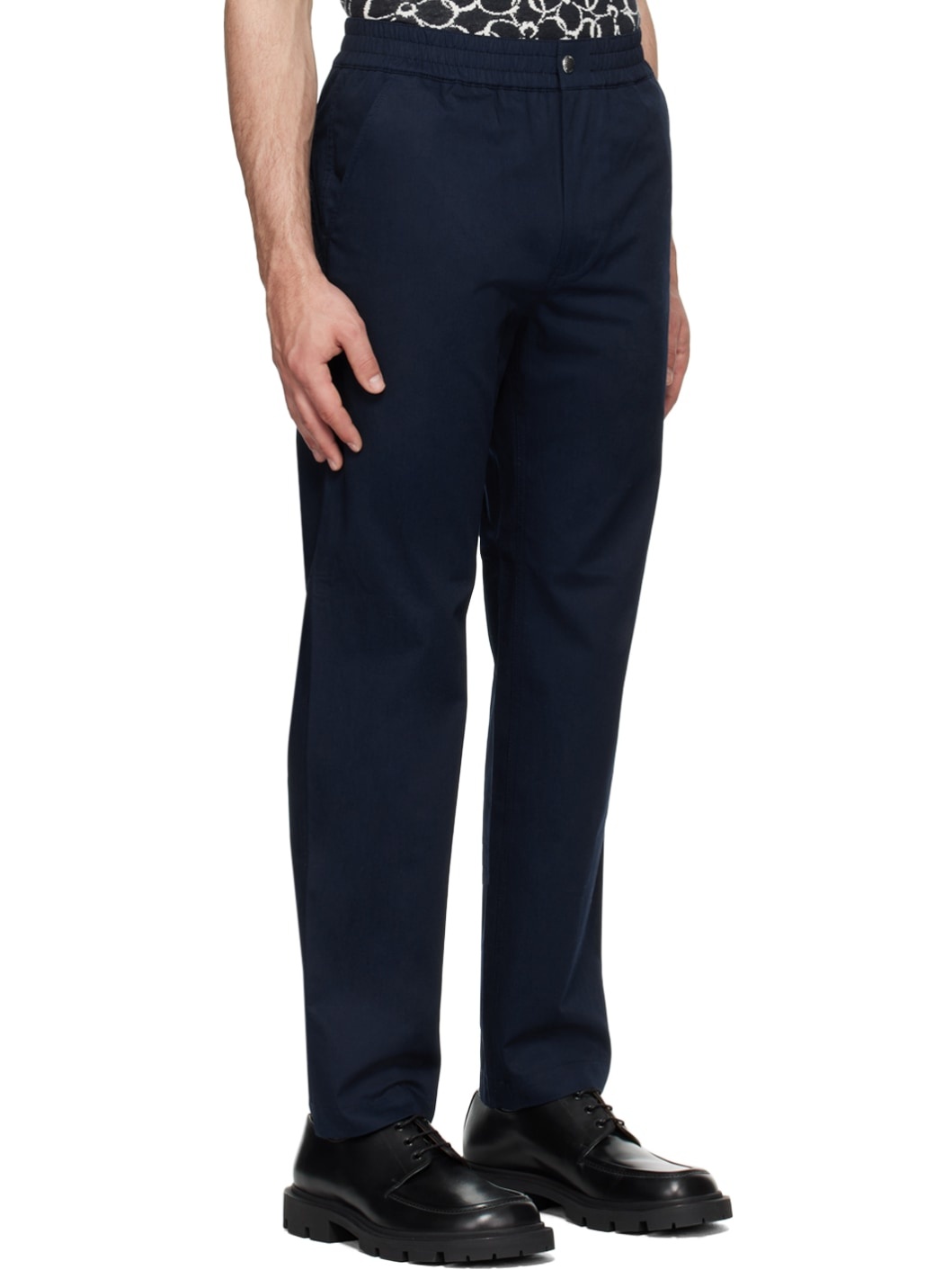 Navy Casual Trousers - 2