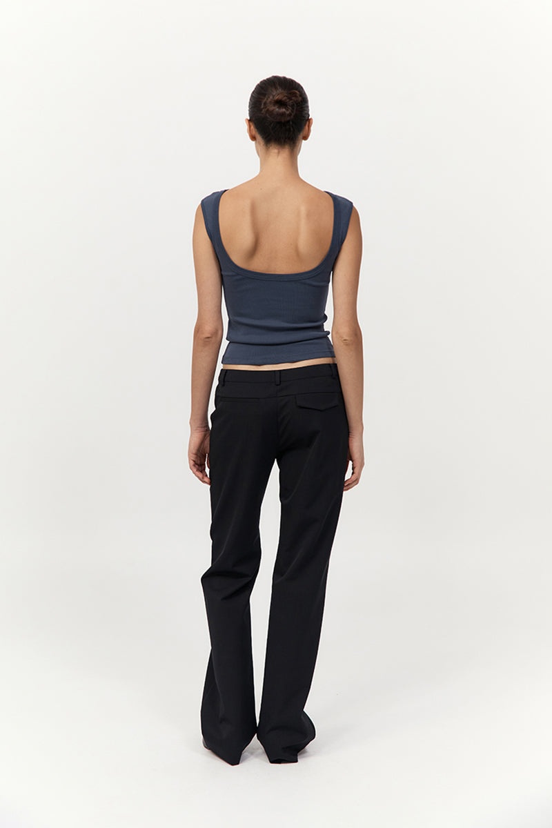 90s Splice Panelled Pants - Black / Black - 6