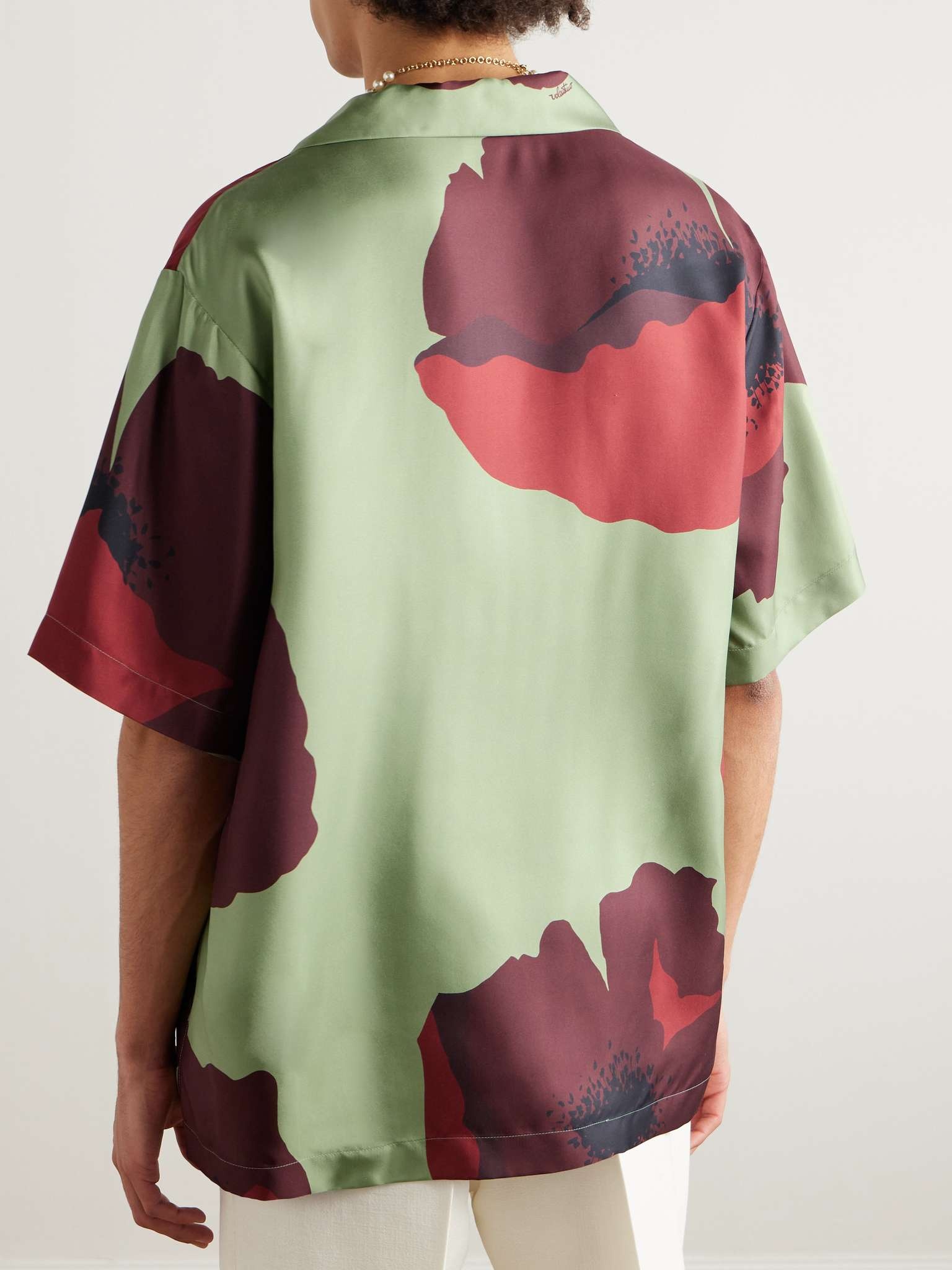 Camp-Collar Floral-Print Silk-Twill Shirt - 3