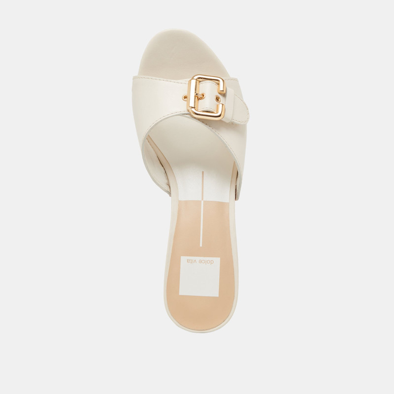 YALAH HEELS OFF WHITE LEATHER 11