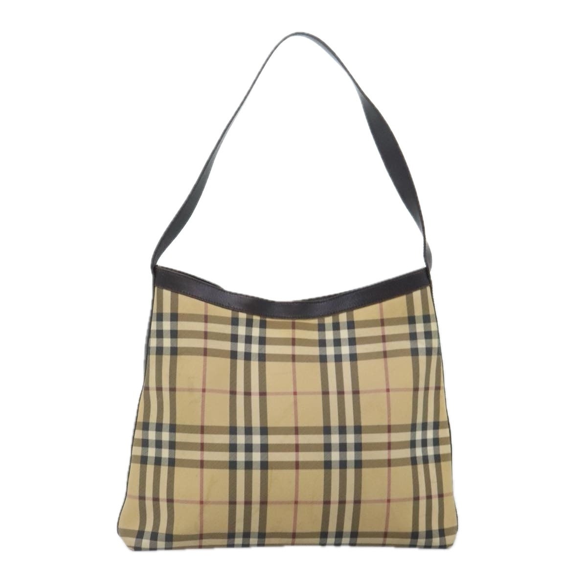 Burberry Nova Check Shoulder Bag Coated Canvas Beige - 2