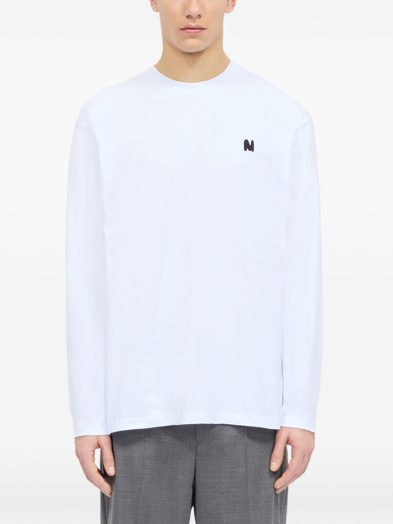 MSGM long-sleeved logo-detail T-shirt outlook