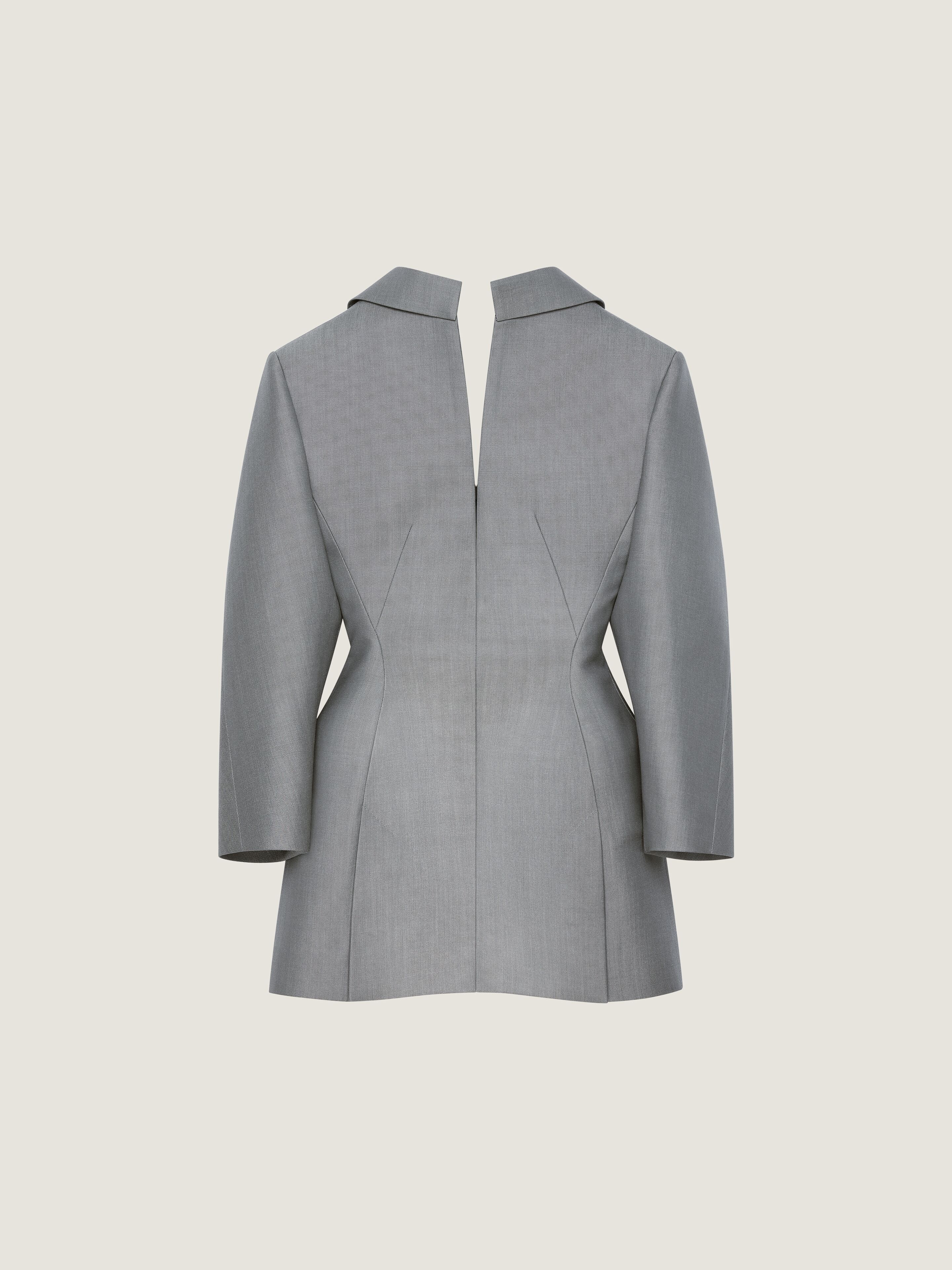 BACK-TO-FRONT TAILORED DRESS IN WOOL - 1