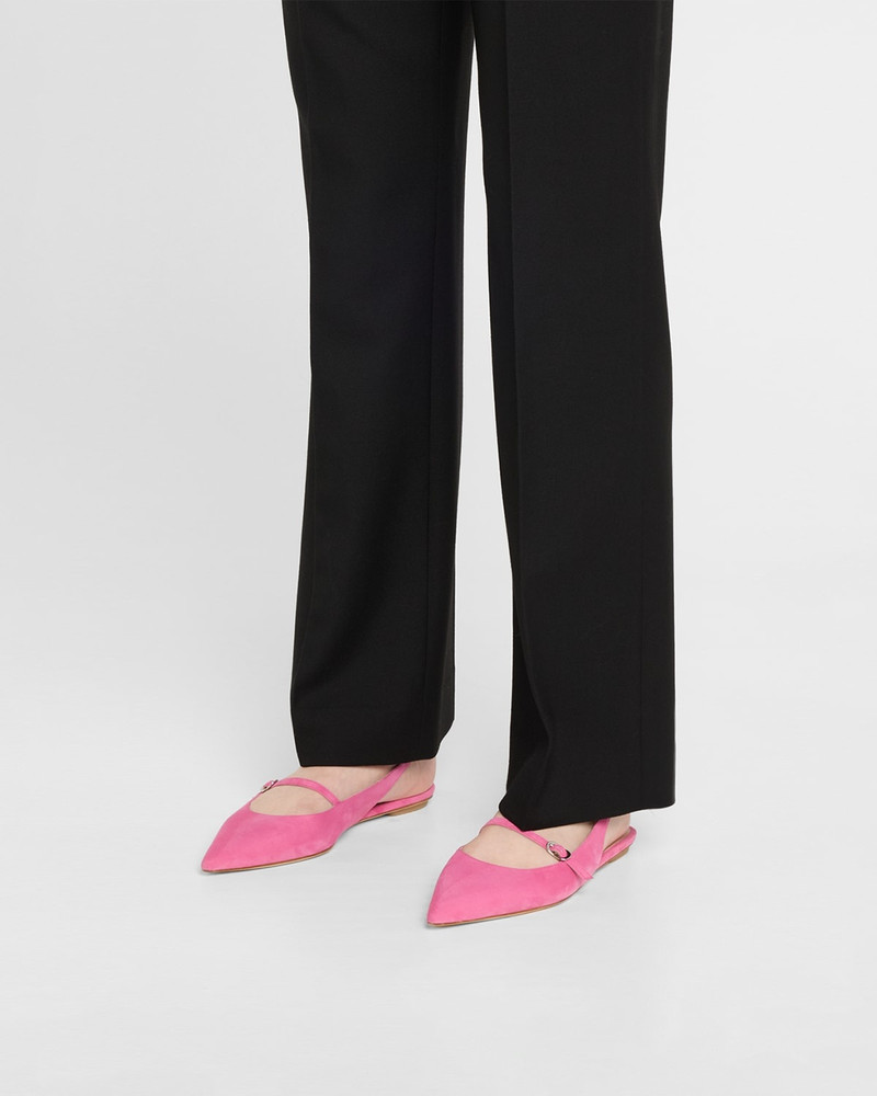 Stuart Weitzman Emilia Suede Mary Jane Slingback Ballerina Flats outlook