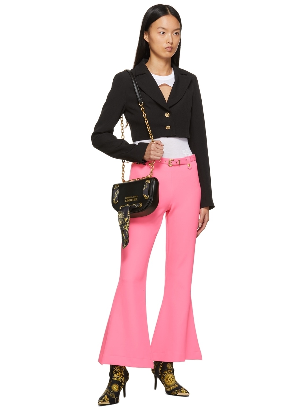 Black Techno Cady Crop Blazer - 4