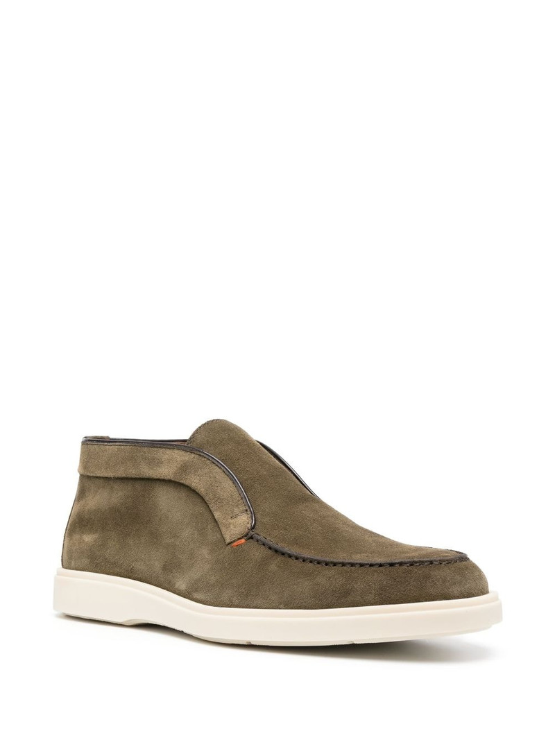 Santoni slip-on suede boots outlook