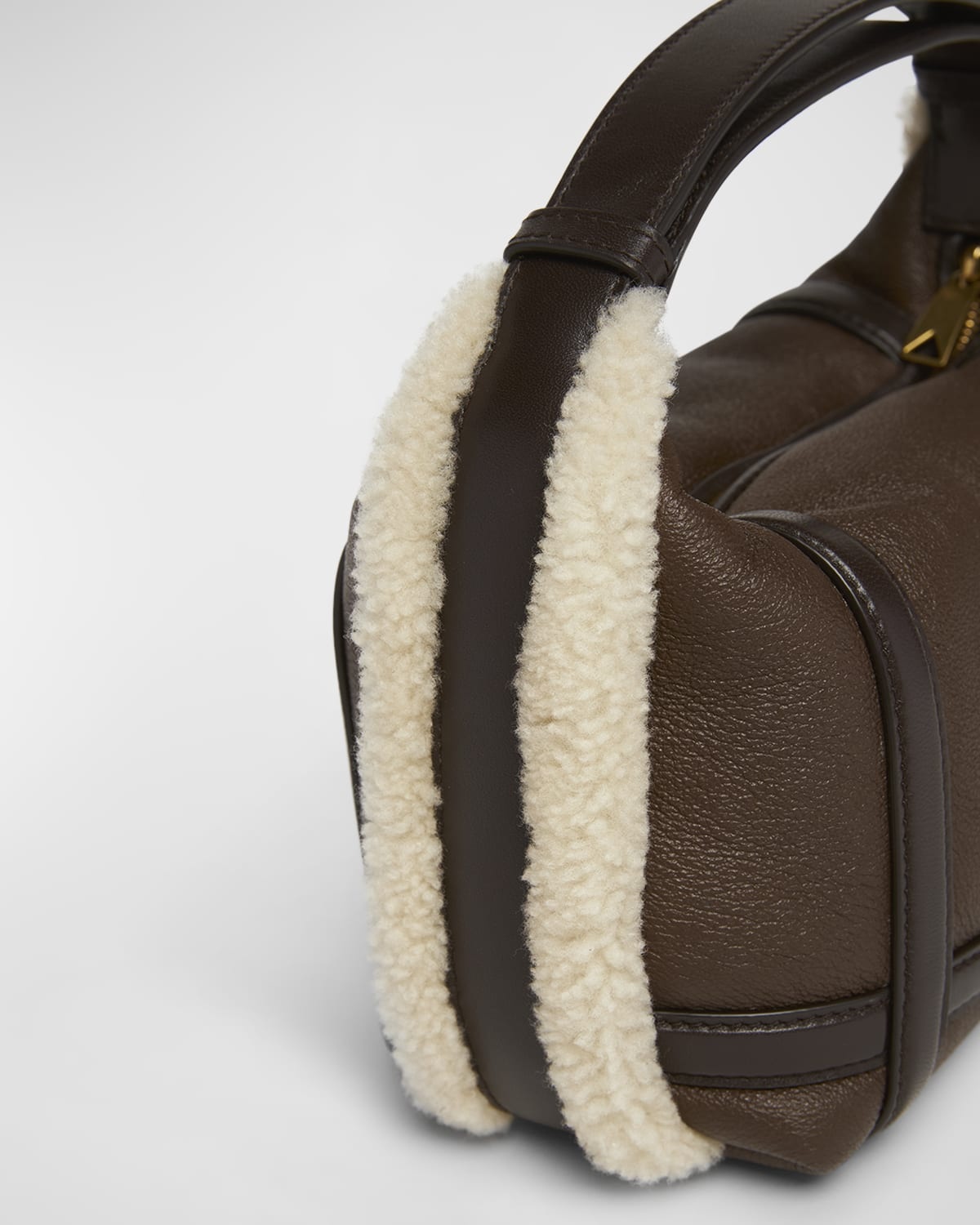 Wallace Mini Lamb Fur Top-Handle Bag - 7