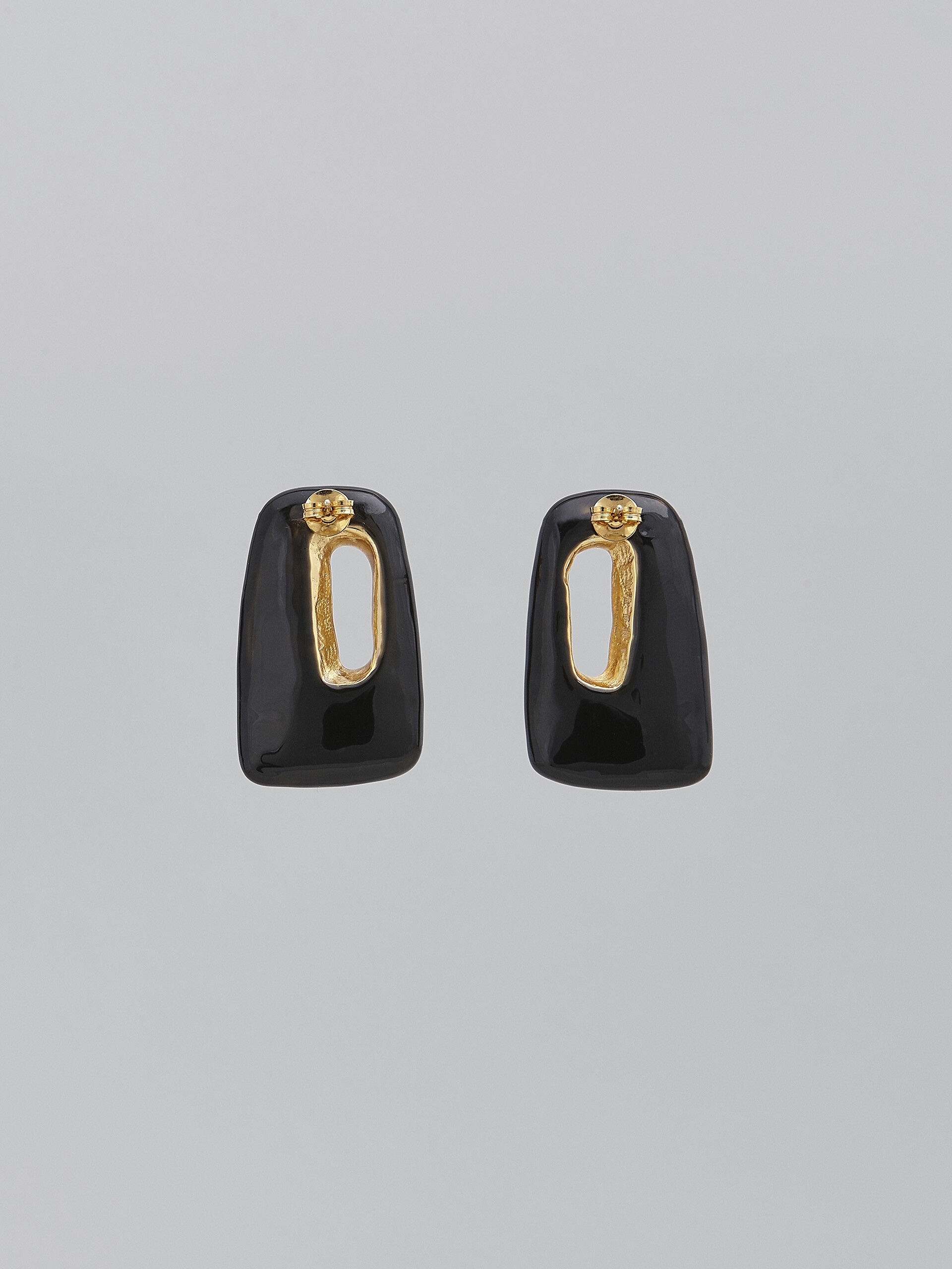 TRAPEZE BLACK EARRINGS - 3