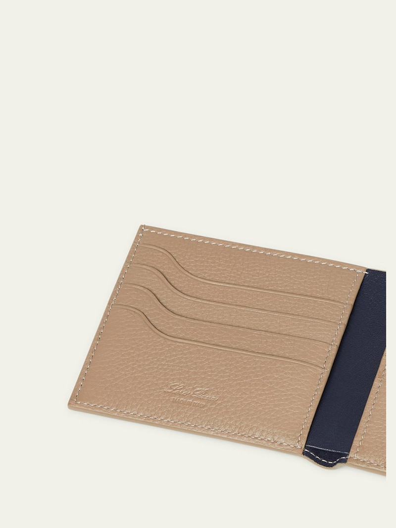 Loro Piana Men's Grained Leather Bifold Wallet outlook