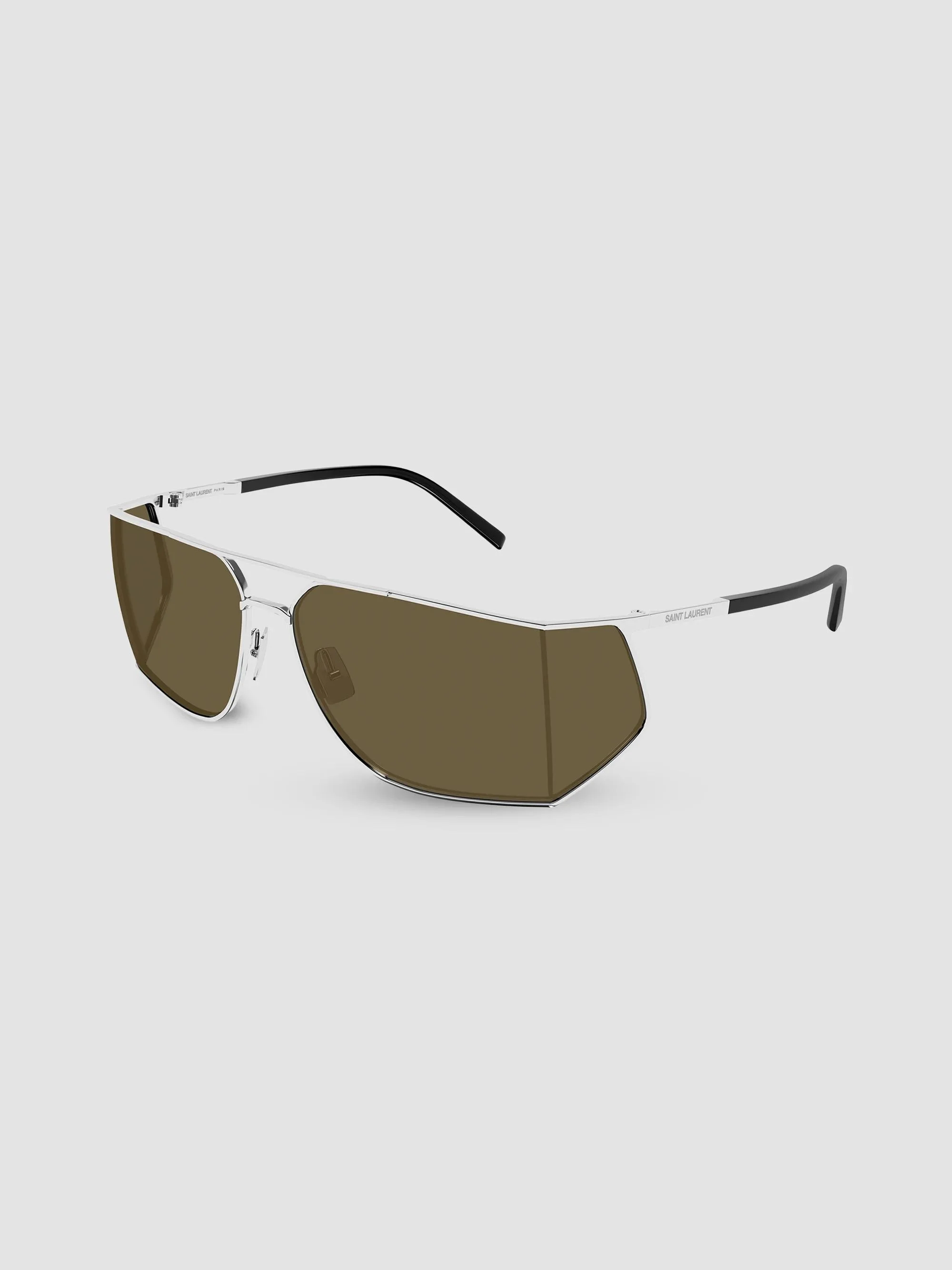 Men's 69MM Aviator Sunglasses - Silver - 1