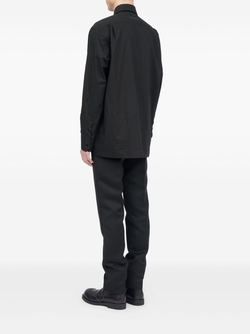 tuxedo-print long-sleeves shirt - 4