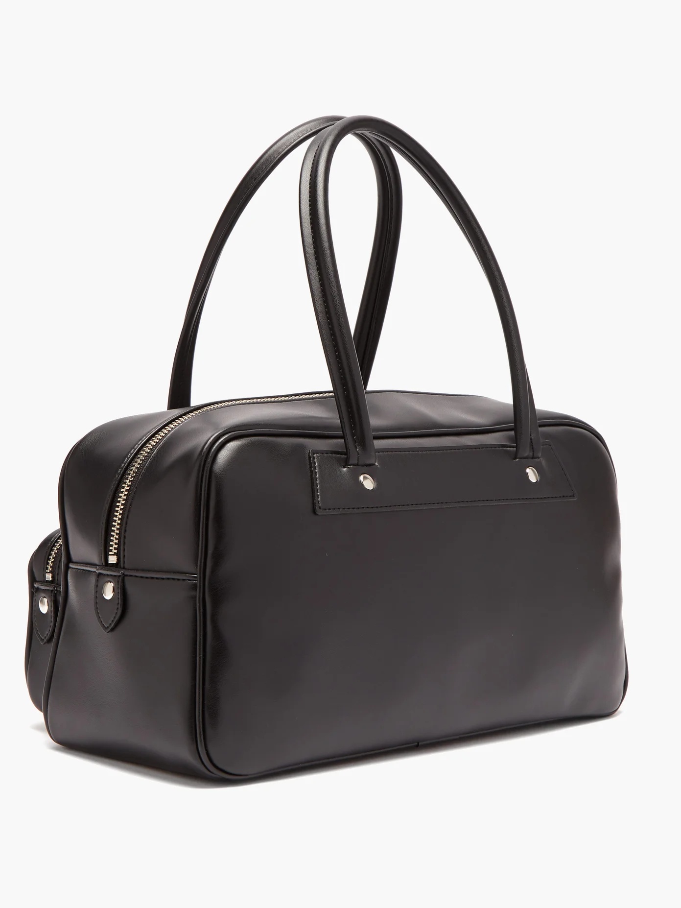 Faux-leather bowling bag - 4