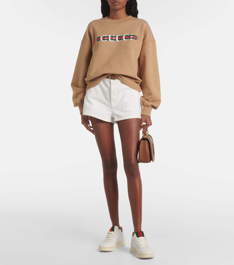 GUCCI Logo cotton jersey sweatshirt outlook