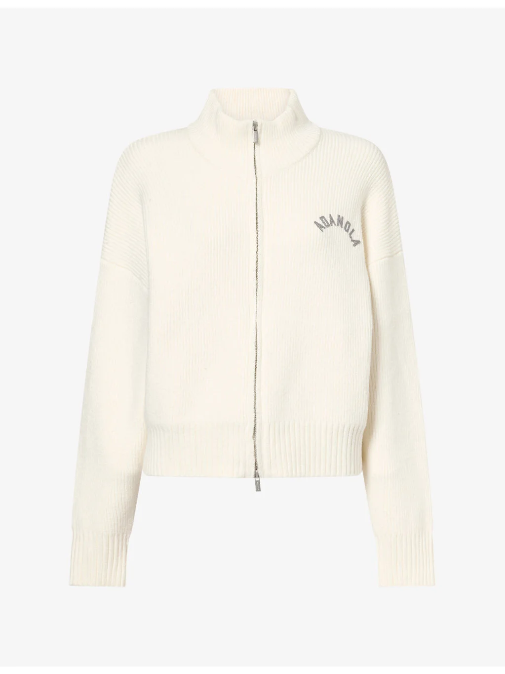 Sport Zip-Up Funnel-Neck Knit Sweatshirt - 1