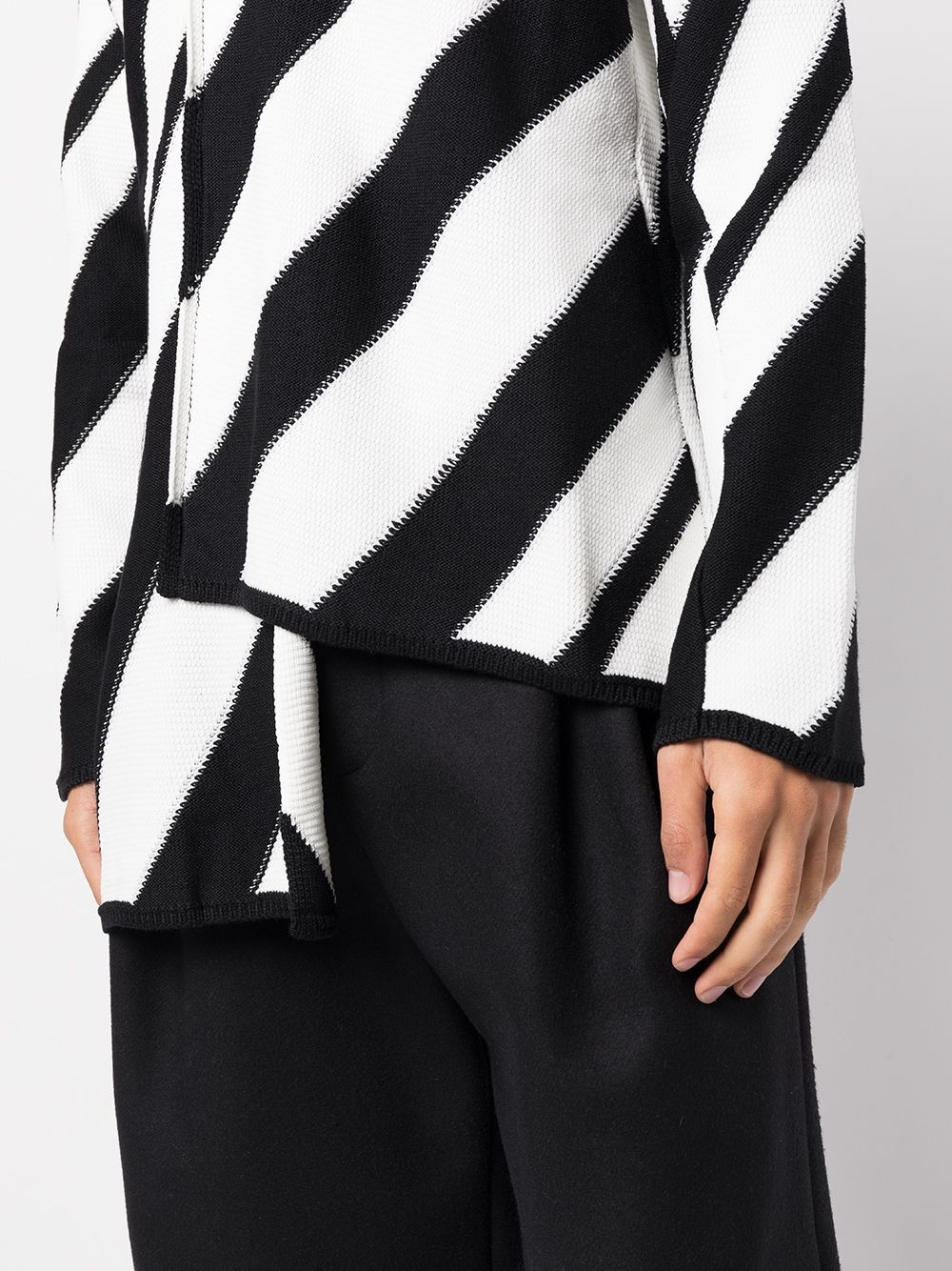 asymmetric striped jumper - 5