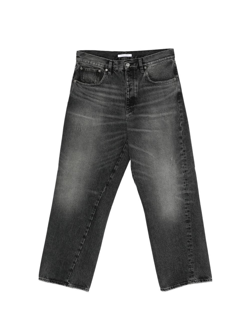 Wide Twist faded denim jeans 1