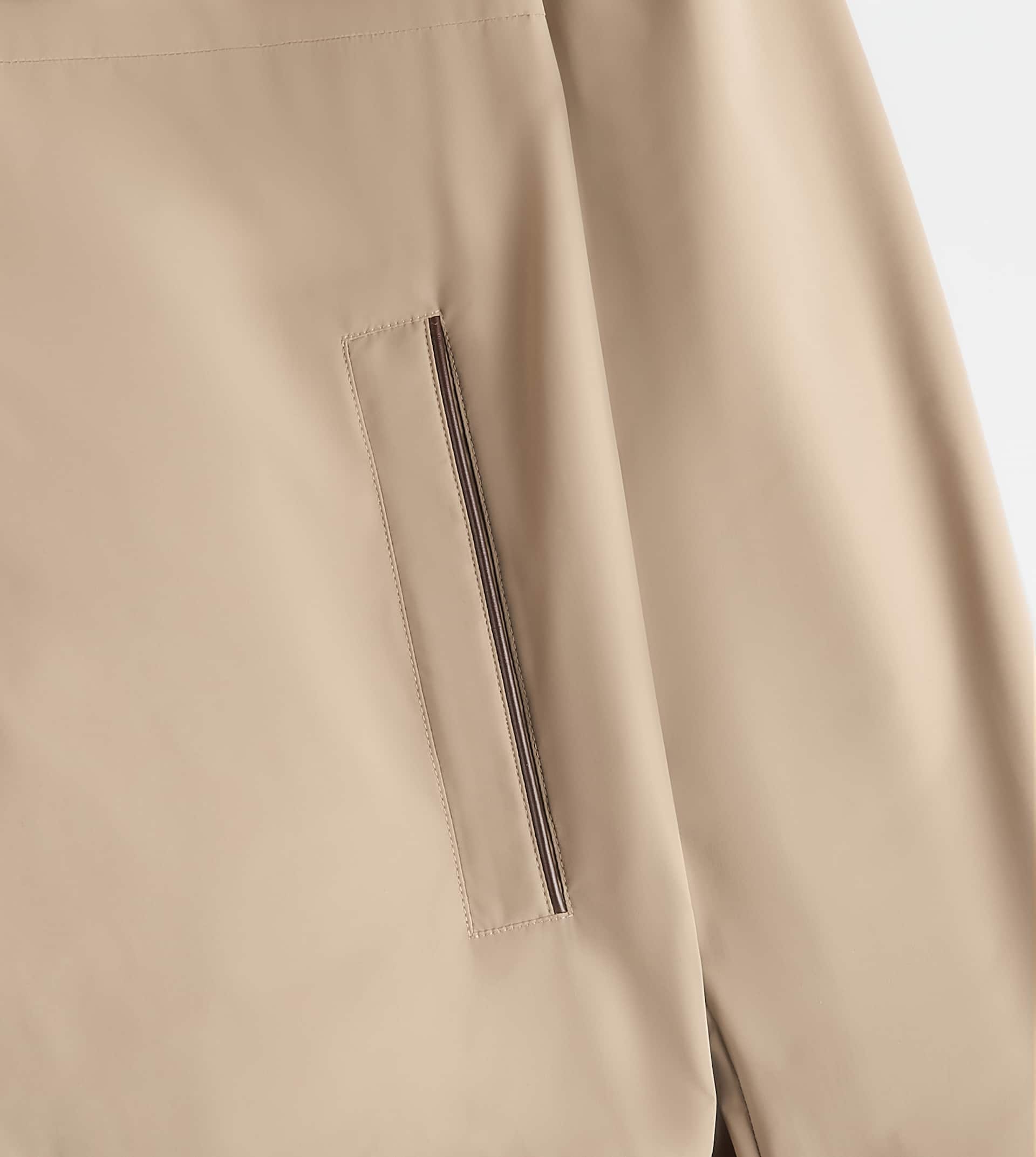 HOODED WINDBREAKER IN TECHNICAL FABRIC - GREY - 4