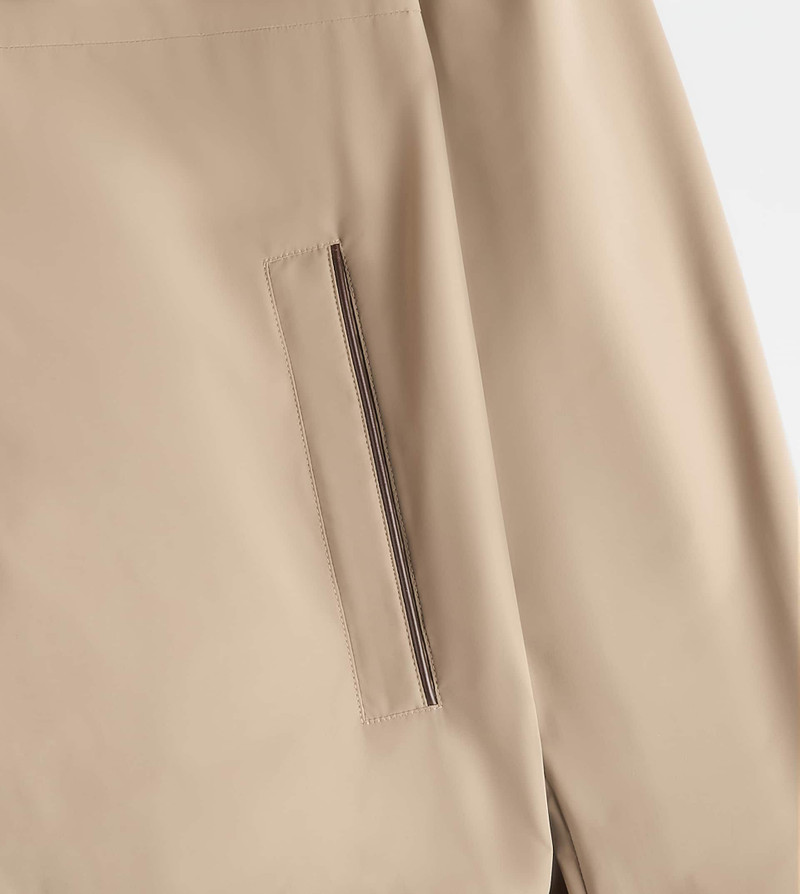 HOODED WINDBREAKER IN TECHNICAL FABRIC - GREY 4