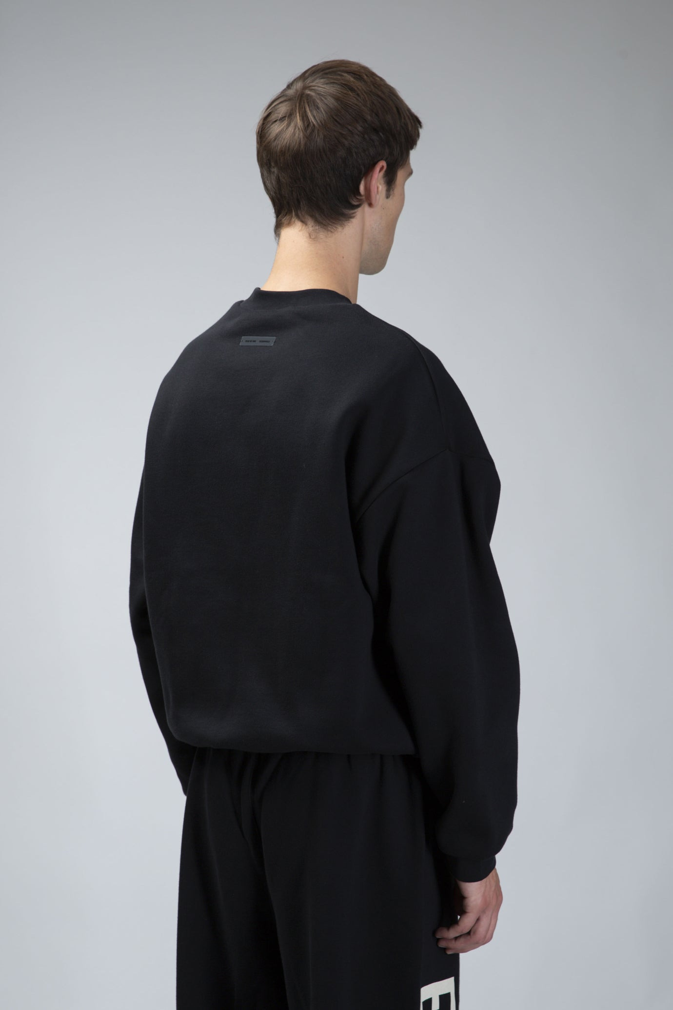 90s Fit Fleece Crewneck Jet Black - 4