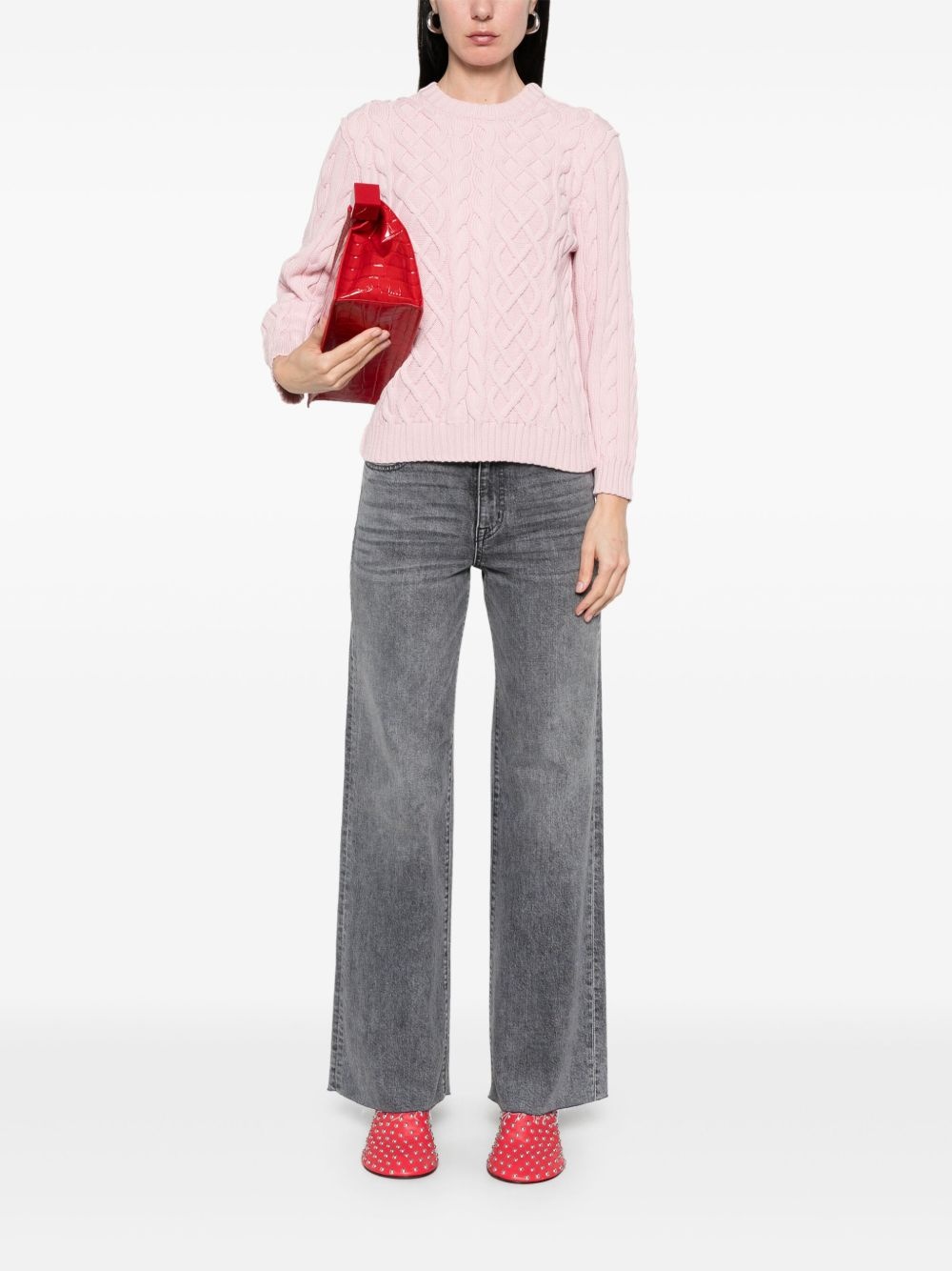 cable-knit sweater - 2