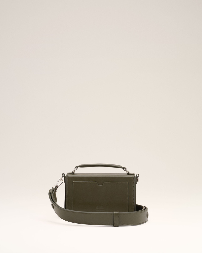 GREEN LEATHER AMI DE COEUR LUNCH BOX BAG 4